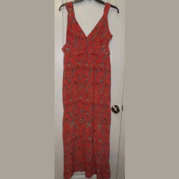 8 French Connection Silk Phoenix Pink Maxi Dress - Picture 2 of 7